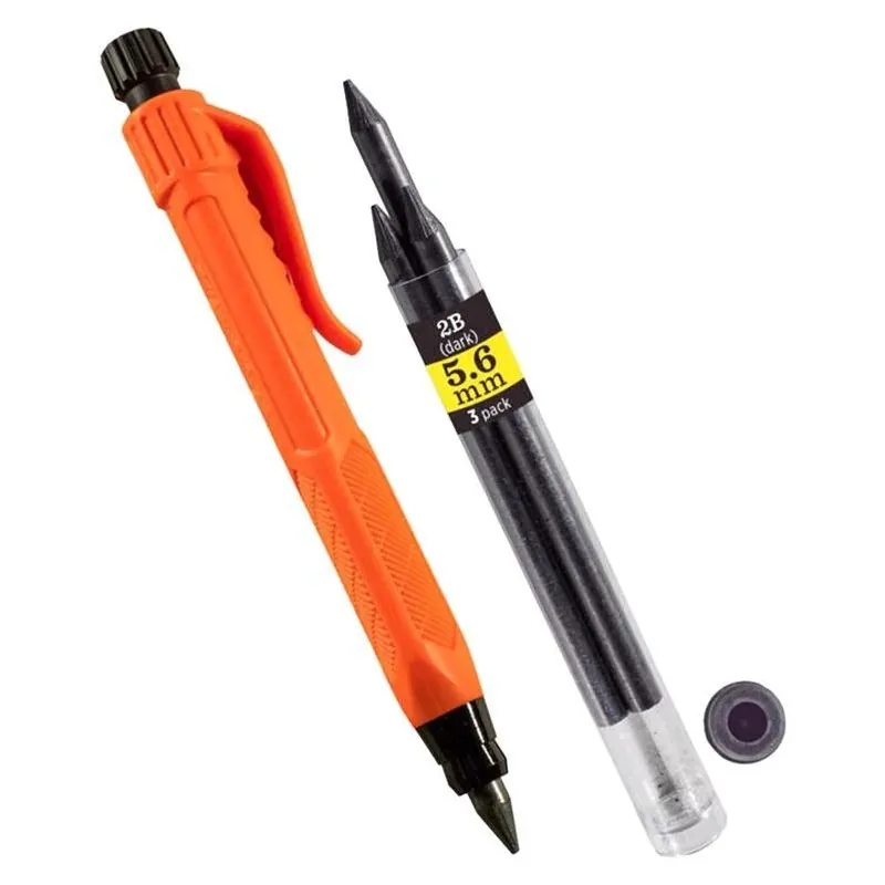 Jumbo 2b 5.6 mm Orange Pencil – Refillable & Pre‑sharpened