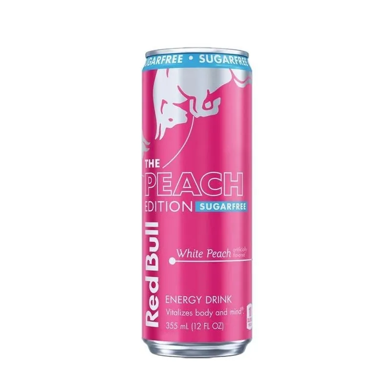 Sugar‑free White Peach Energy Drink – 12 oz Canned Refreshment