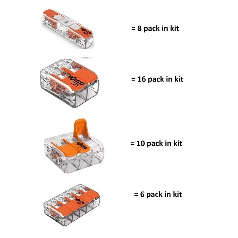 40‑piece Clamp Wire Connector Set – Ul‑listed Quick‑connect Fasteners