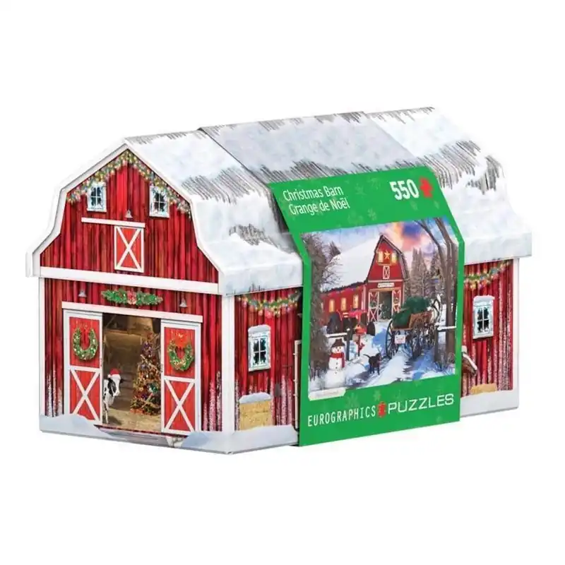 Holiday Farm Puzzle Tin – 550 Multicolored Pieces