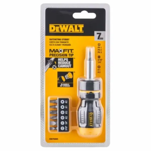 7-pc. Max Fit Stubby Ratcheting Multi-bit Screwdriver Set