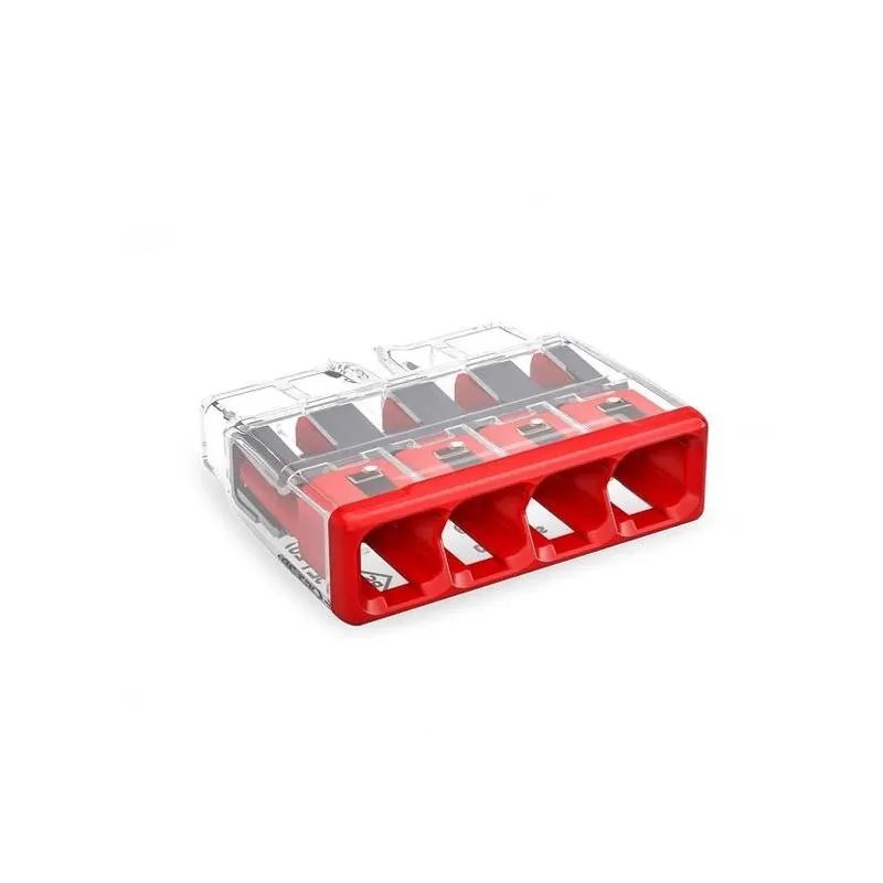4‑port Push‑in Wire Connector – 100‑piece Pack For 12‑20 Awg