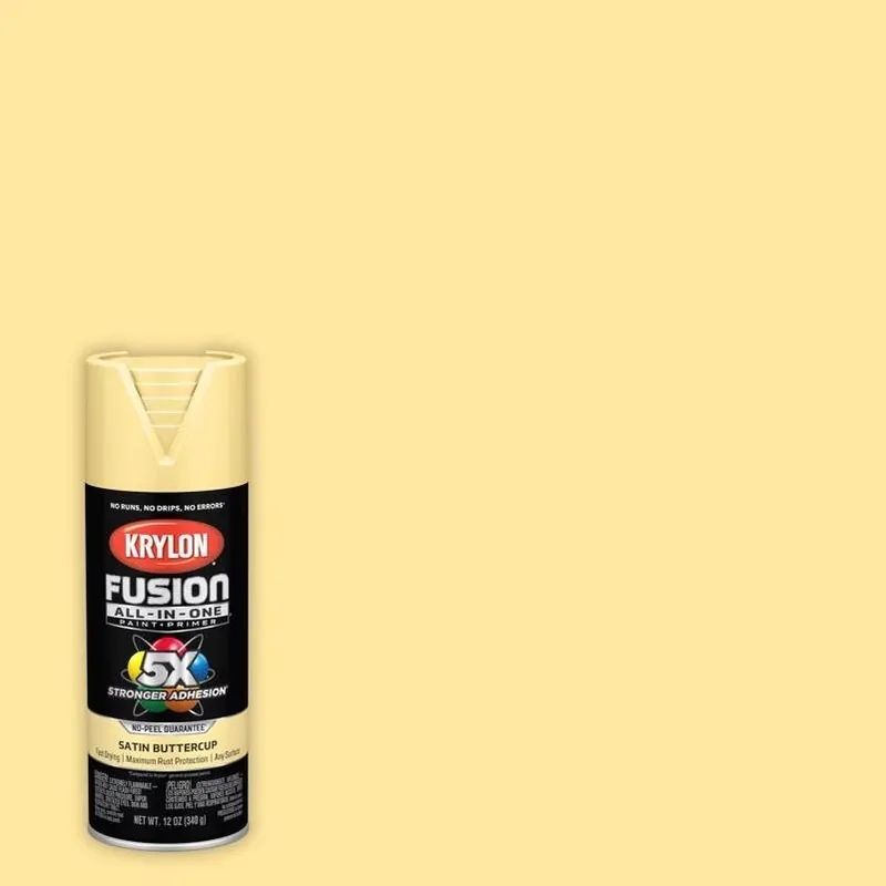 Fusion All‑in‑one Satin Buttercup Spray Paint – 12 oz