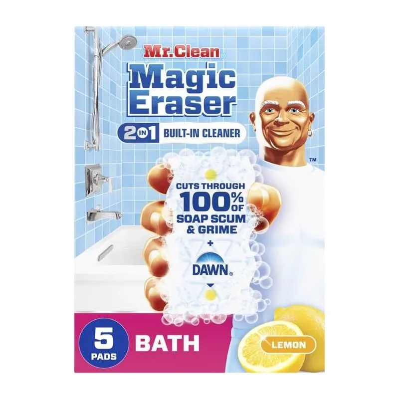 Magic Eraser Non‑scratch Cleaning Pads – 5 Pack, 4.6‑inch Size