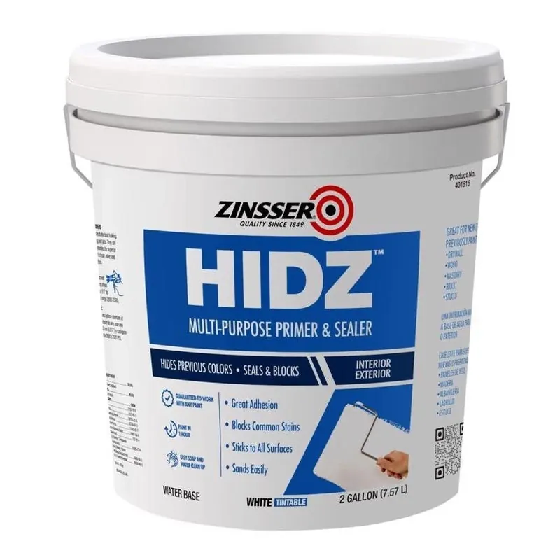Hidz White 2‑gal Water‑based Primer & Sealer – Low‑voc Stain‑blocking Base