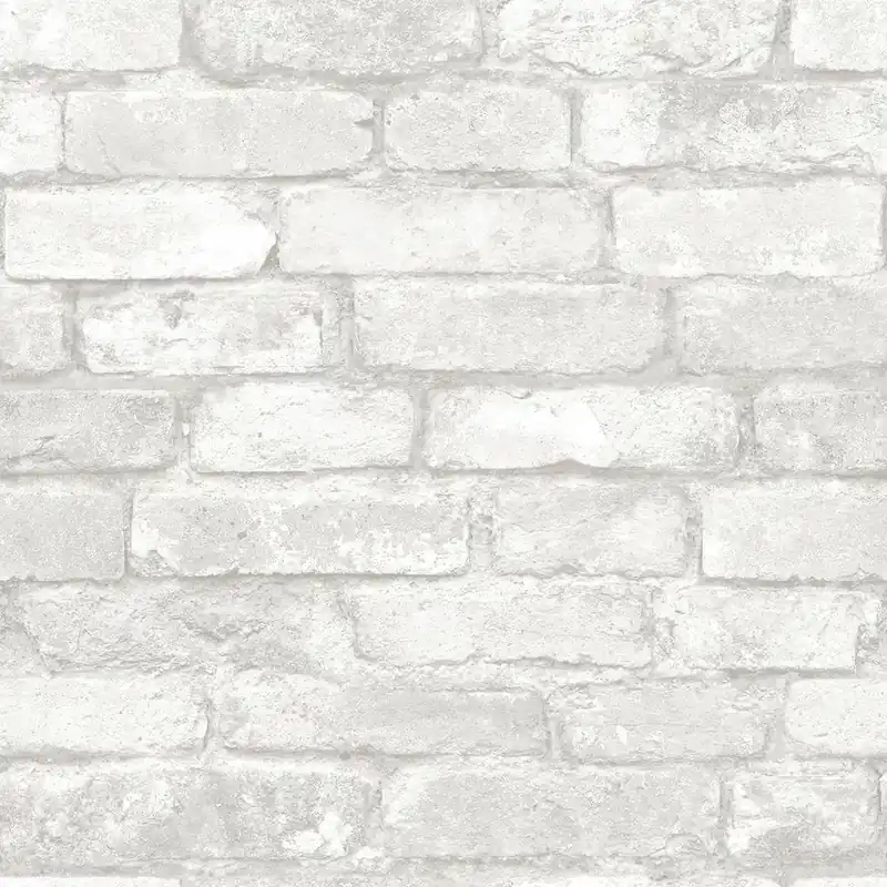 Grey And White Brick Peel And Stick Wallpaper - 18‘ X 20.5‘