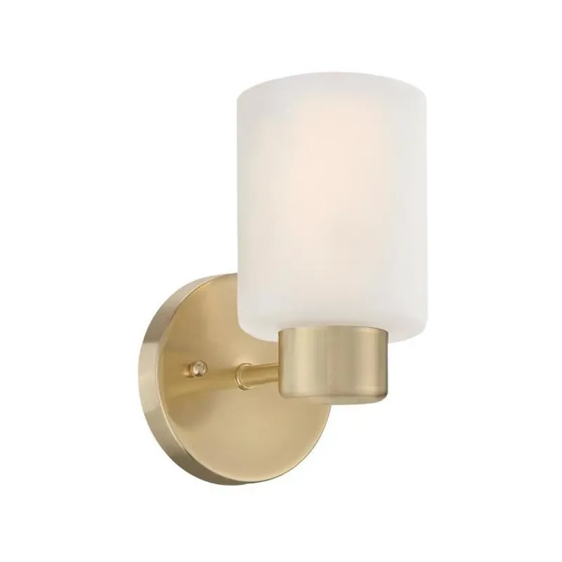 Sylvestre Champagne Brass Led Wall Sconce – 1 Light Indoor Fixture