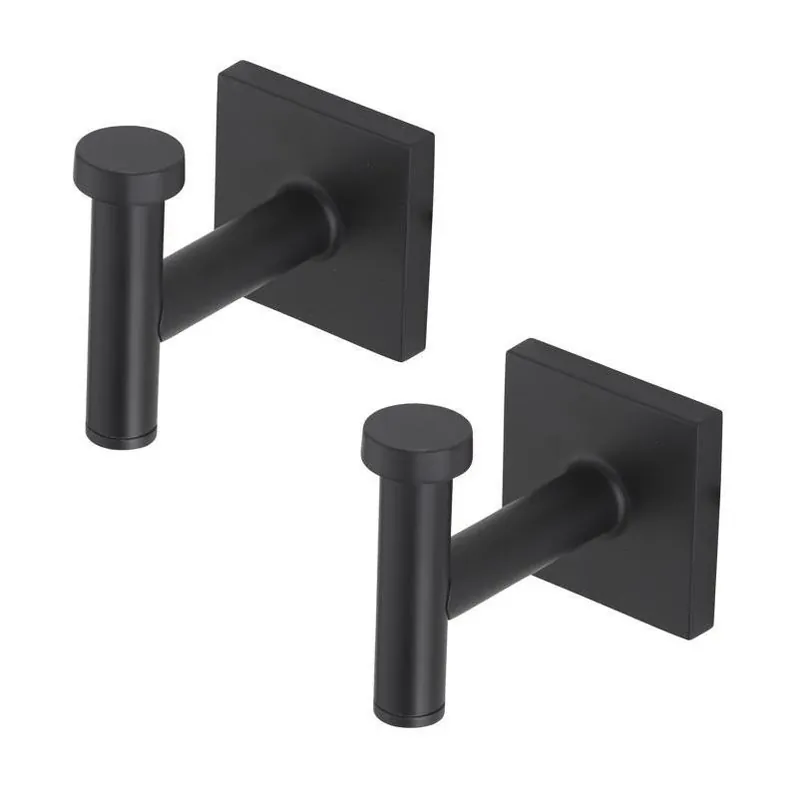 Matte Black Zinc Bath Hook – Pack Of 2 Oakbrook Collection