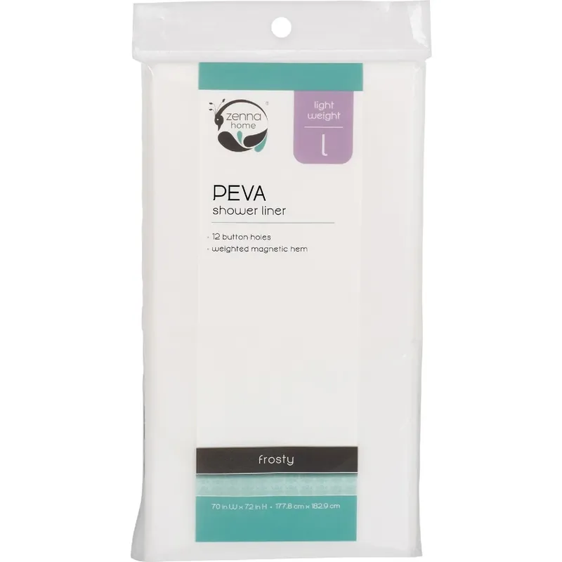 72 In. H Frosted Shower Curtain Liner Peva