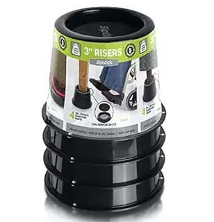 3 Inch Black Under-bed Storage Furniture Bed Risers Set Of 4