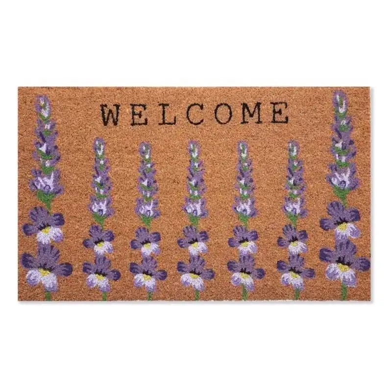 Natural Coir Floral Door Mat – 18" X 30" Indoor/outdoor Rug