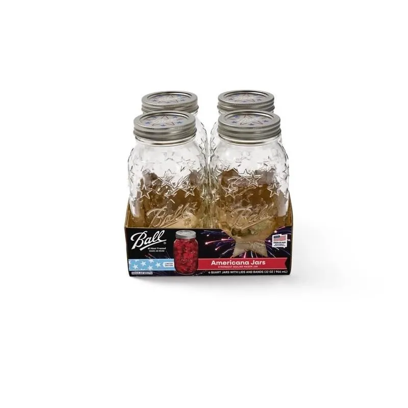 Americana 32‑oz Regular‑mouth Glass Mason Jar – Classic Storage & Preserving