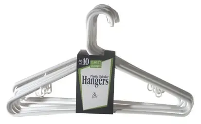 Plastic Black Hanger 10 Pk