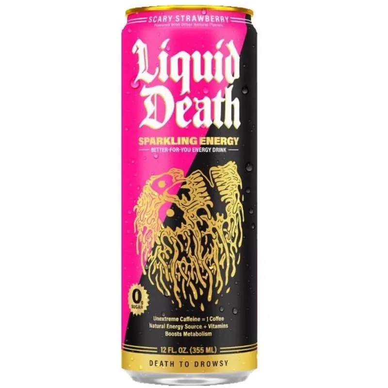 Sugar‑free Strawberry Energy Drink – 100 mg Caffeine, Zero Sugar