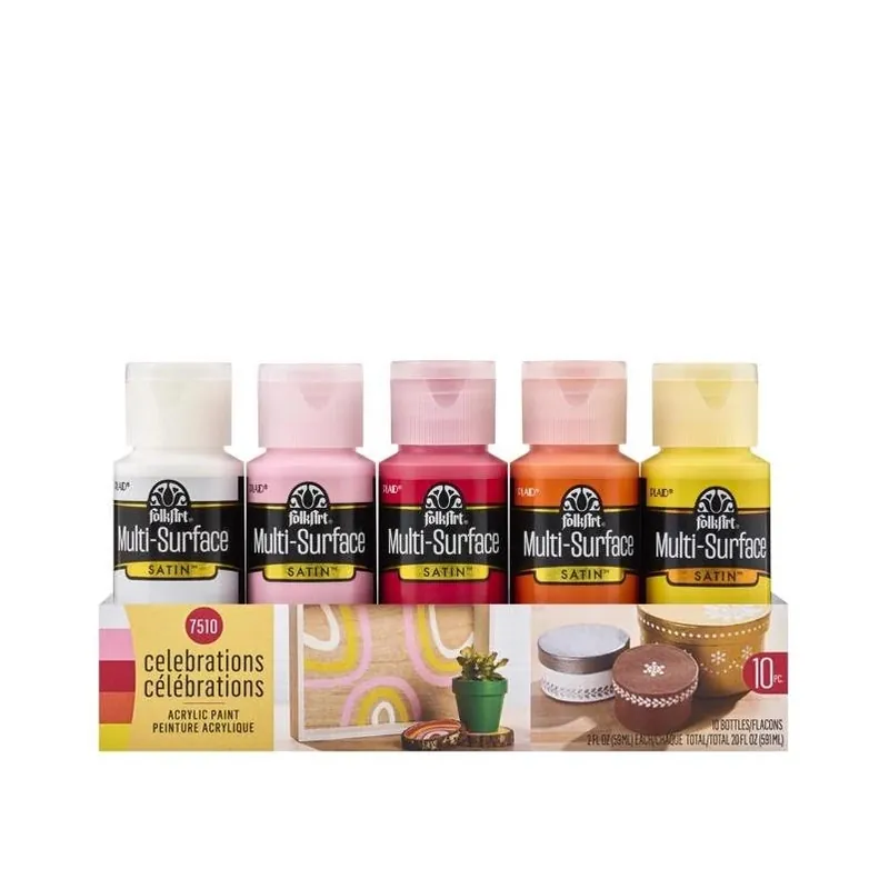 10‑piece Satin Acrylic Paint Set – Multi‑surface Water‑based For Interior & Exterior