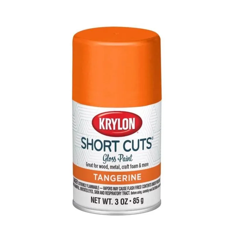 Short Cuts Gloss Tangerine Spray Paint – 3 oz Indoor Finish