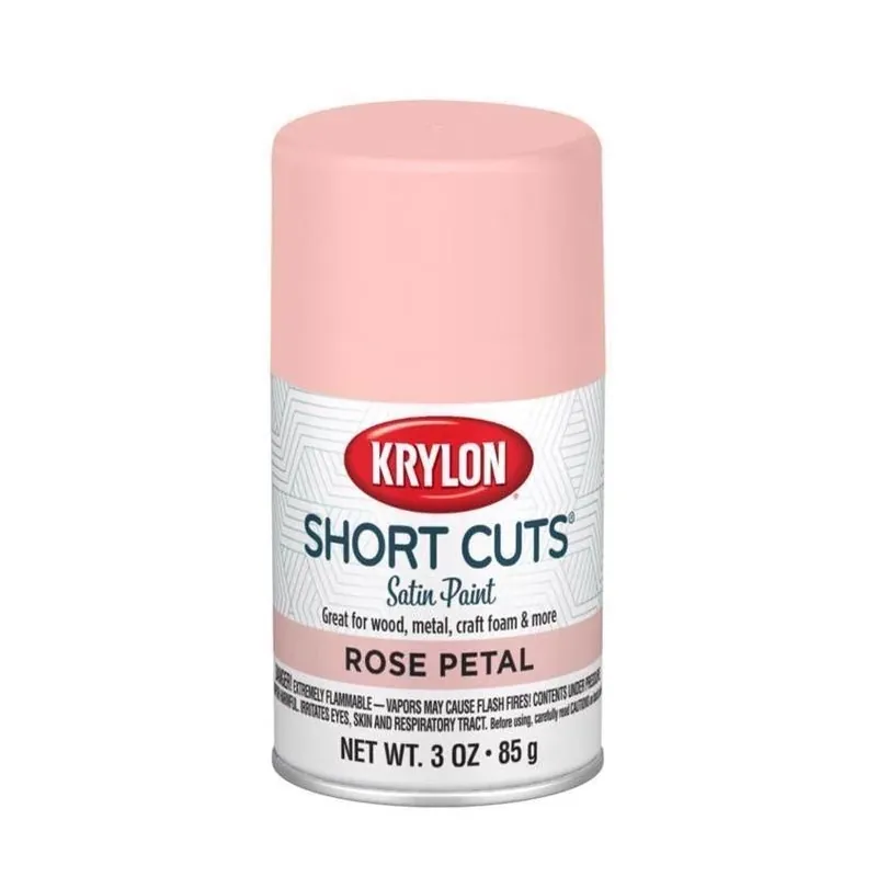 Short Cuts Satin Rose Petal 3‑oz Craft Spray Paint – Vibrant Pink Finish