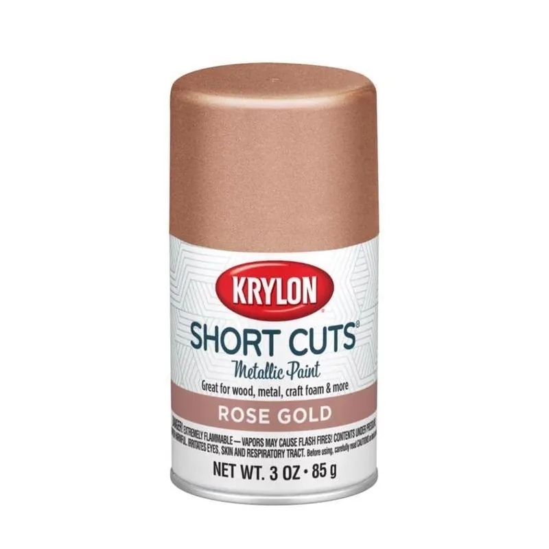 Short Cuts Rose Gold High‑gloss Spray Paint – 3 oz Craft Finish