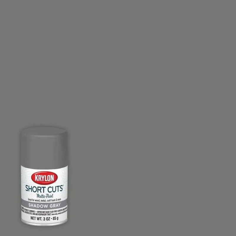 Short Cuts Matte Shadow Gray 3‑oz Craft Spray Paint – Indoor Multi‑surface Finish