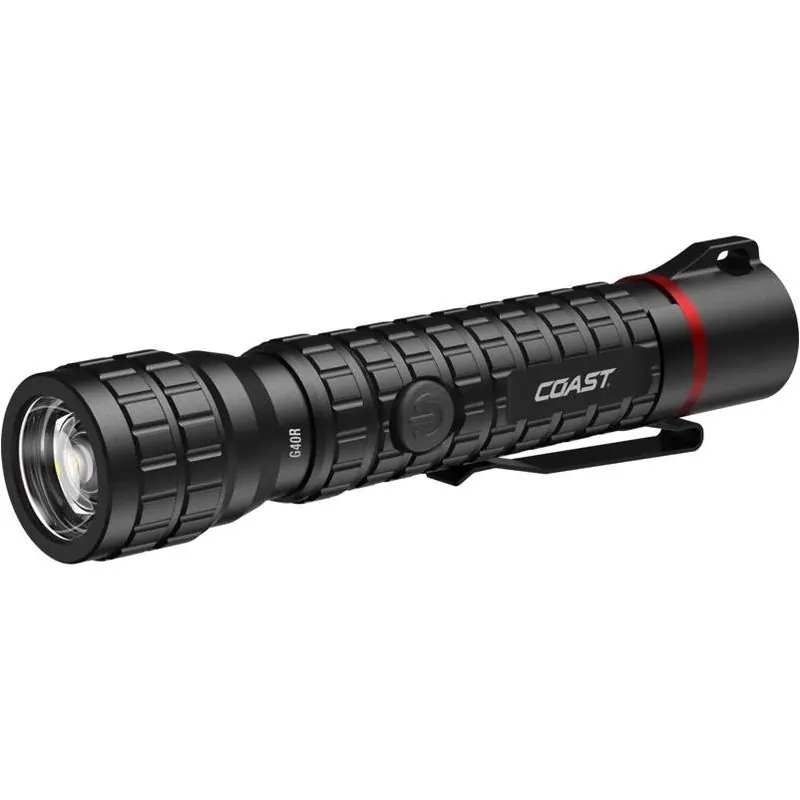 1000‑lumen Rechargeable Led Flashlight – Black, Waterproof & Impact‑resistant