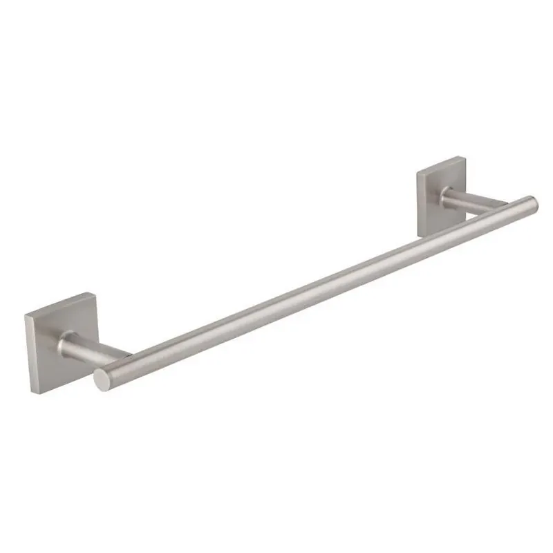 Oakbrook Brushed Nickel 18‑in Die‑cast Zinc Towel Bar – Heavy‑duty Bathroom Accessory