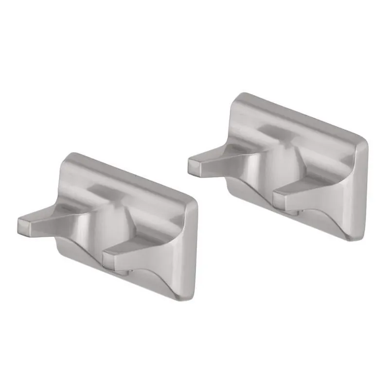 Brushed Nickel Die‑cast Zinc Robe Hook – Pack Of 2
