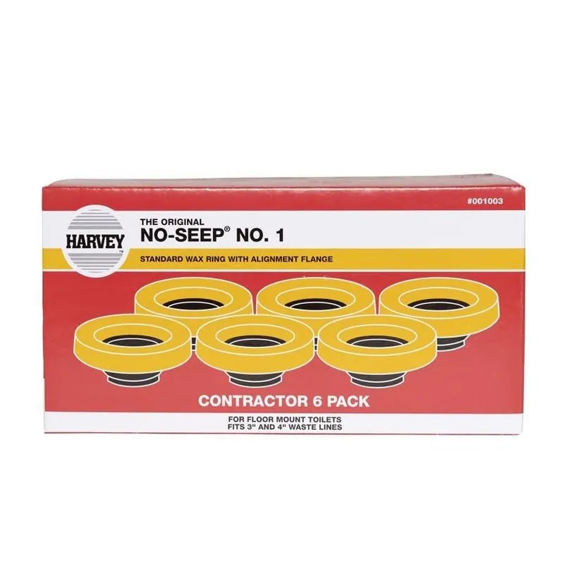 Universal Petroleum Wax Ring With Flange – 6‑pack Heavy‑duty Seal