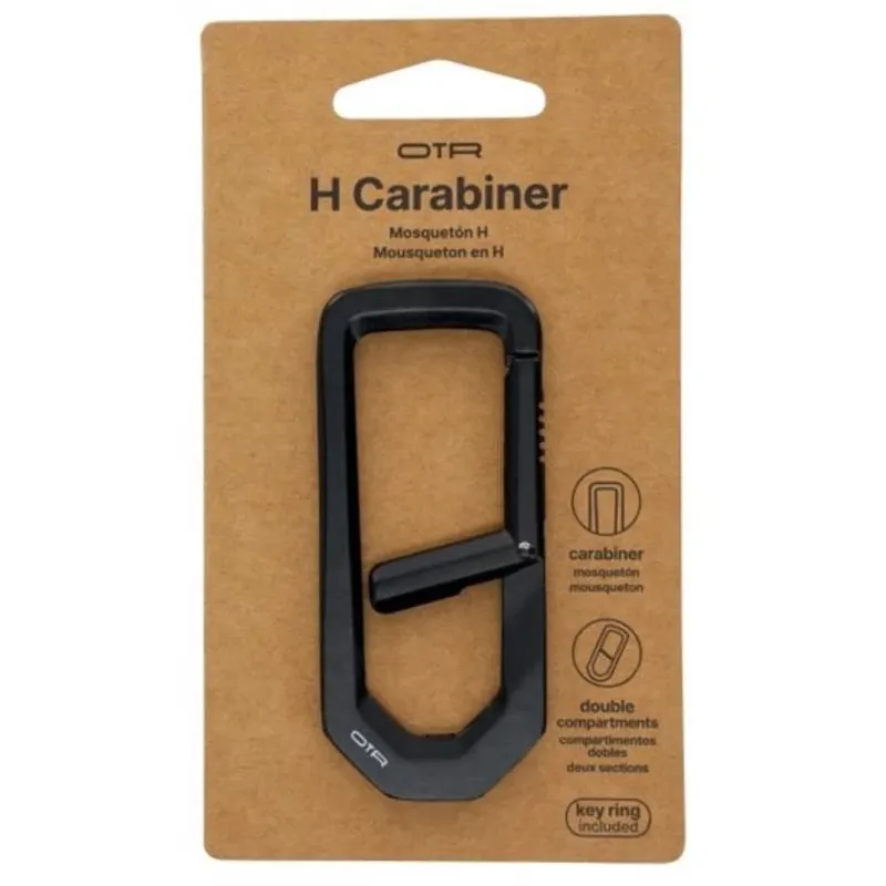 Heavy‑duty Black Aluminum Carabiner – Lightweight Keyring Clip