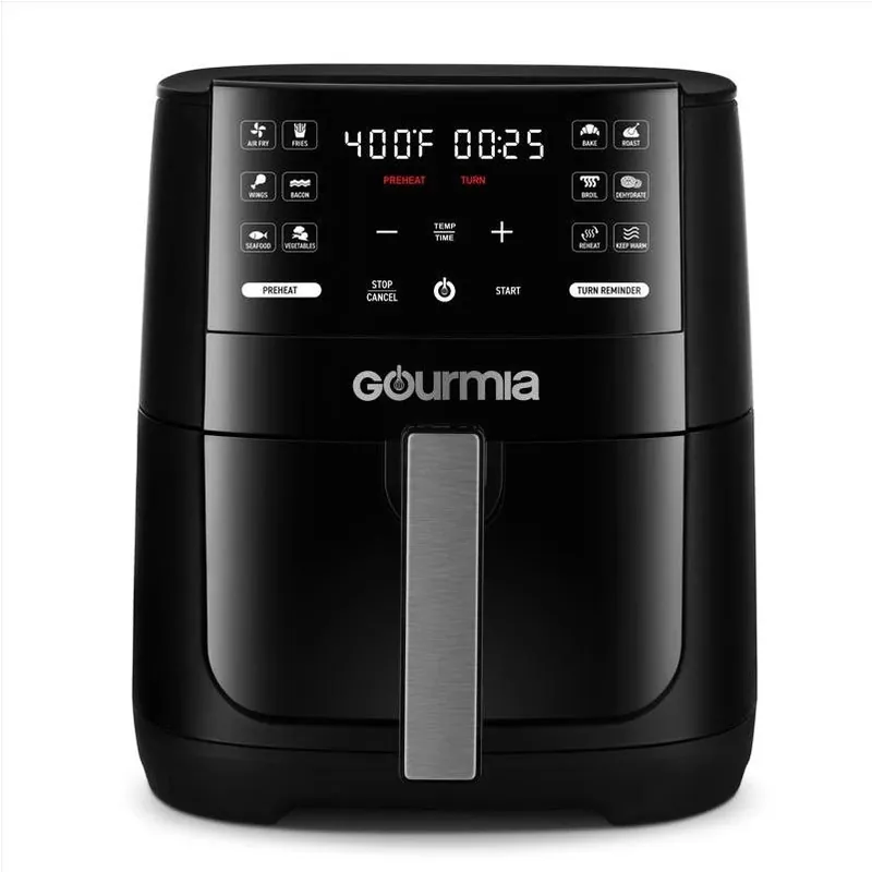 6‑quart Black Digital Air Fryer – Programmable & High‑power