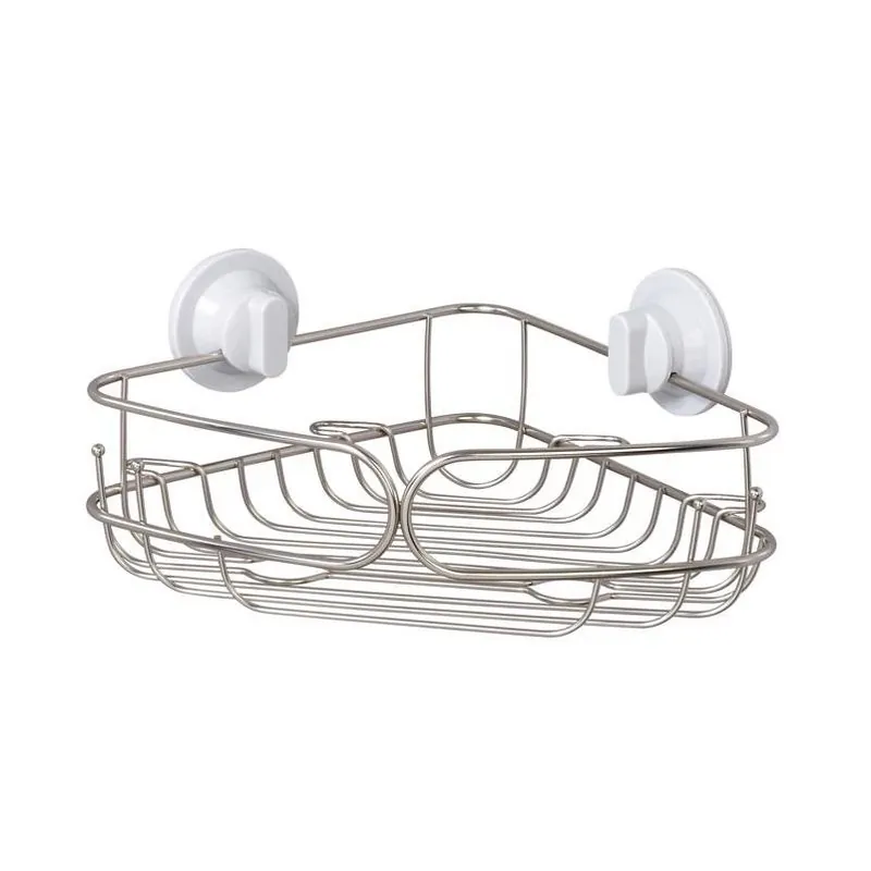 Chrome Stainless Steel Corner Basket – Modern Kitchen Organizer