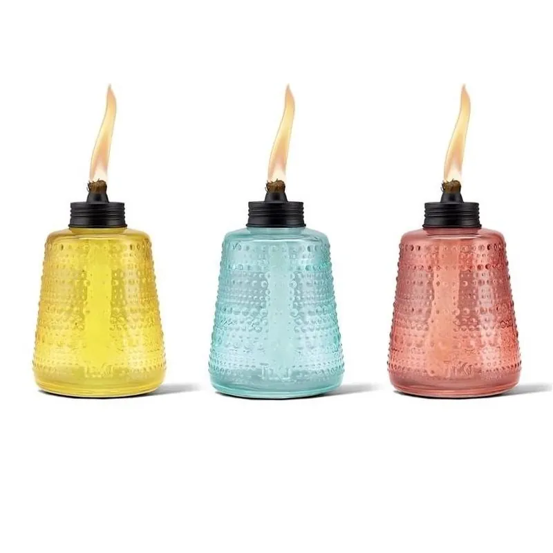 6‑inch Assorted Glass Tabletop Torch – Elegant Ambient Light