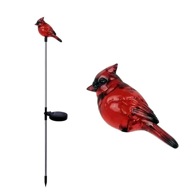 32‑inch Multicolor Polyresin Cardinal Garden Stake – Weather‑resistant Outdoor Decor