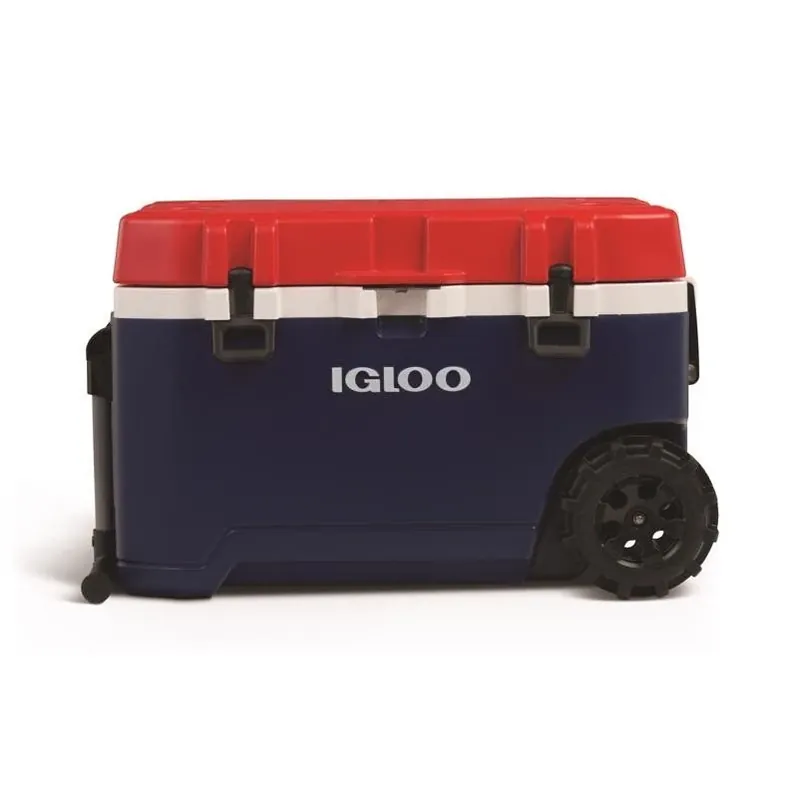 75‑quart Wheeled Cooler – Blue/red/white