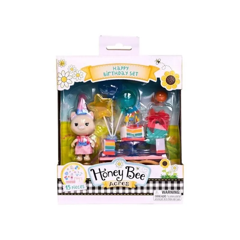 Honey Bee Acres 15‑piece Birthday Playset – Creative Outdoor Fun