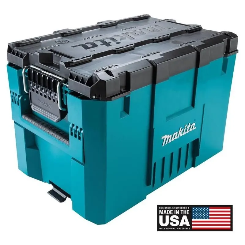 Maktrak Extra‑large Teal Resin Toolbox – Lockable Heavy‑duty Storage