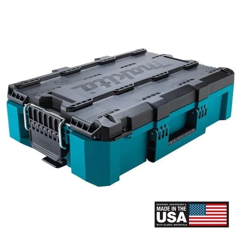 Maktrak Teal Resin Tool Box – 22‑in Medium Portable Storage With Lock & Tray