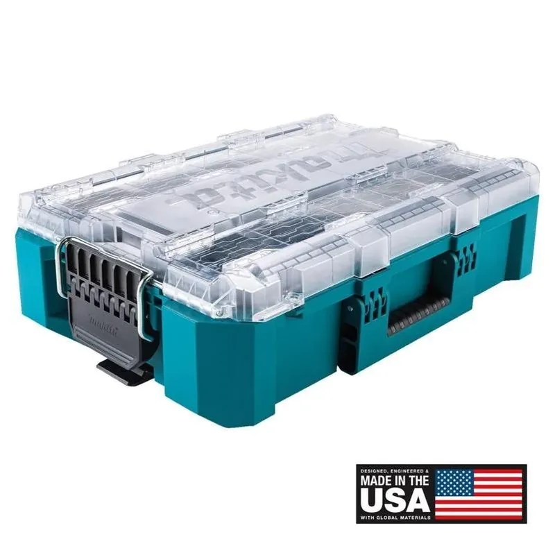 Teal Resin Deep Storage Organizer – Stackable 15.25" X 22.11" X 3.35"