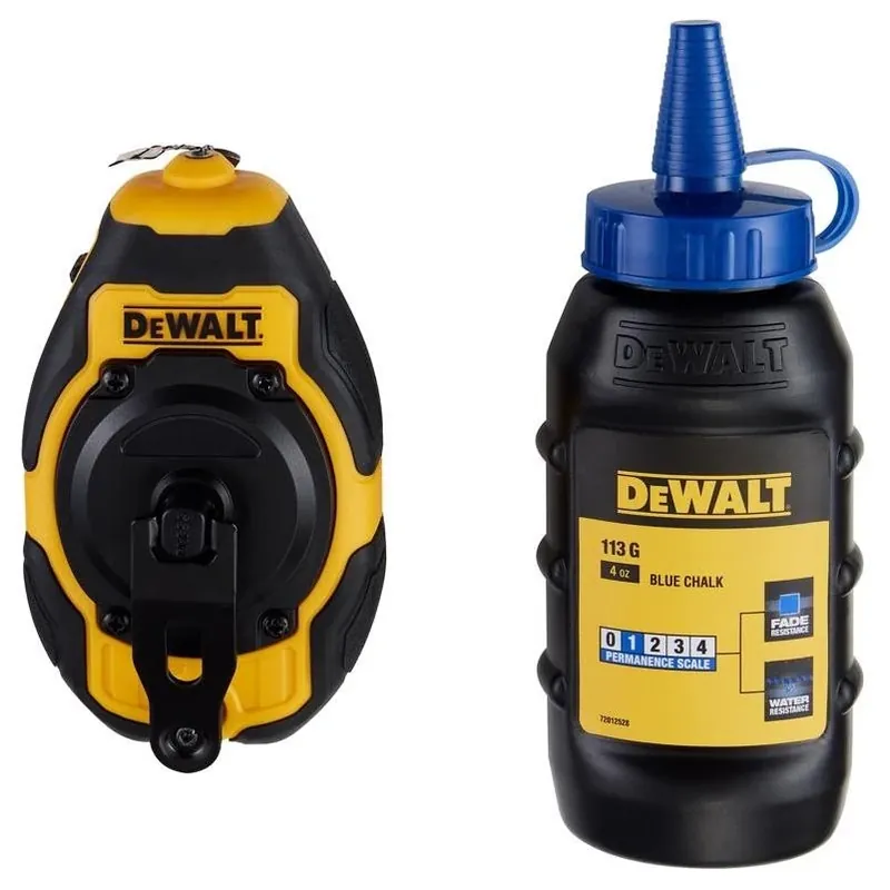 Blue Compact 50‑ft Braided Chalk Line Reel Kit