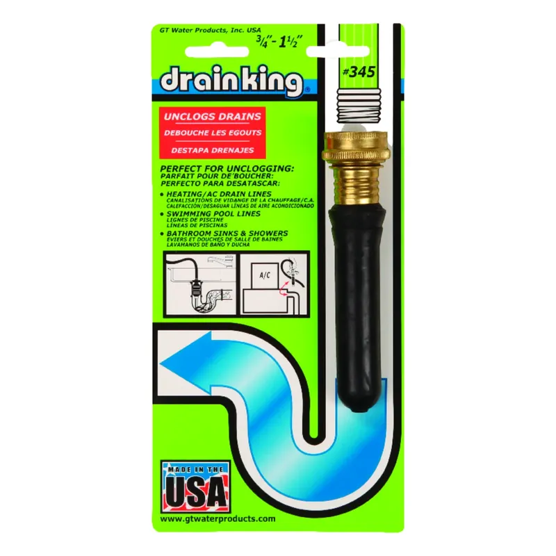 Drain King 3/4" To 1-1/2" Water-pressure Drain Opener