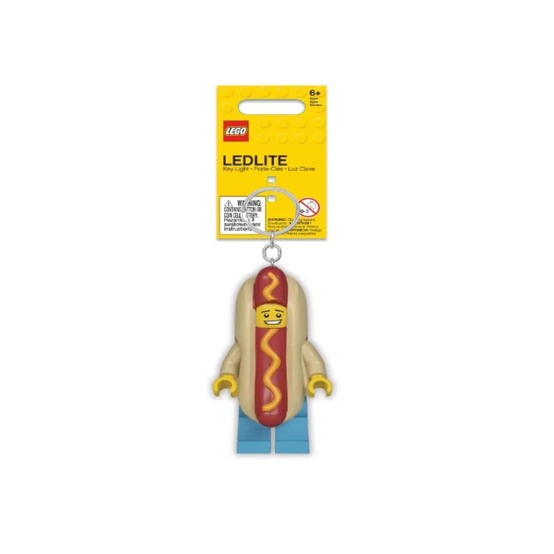 Classic Hot Dog Man Keychain Light With Articulating Arms And Legs