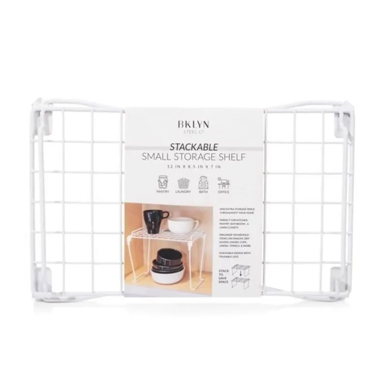 White Stackable Shelf – 2‑in H × 8‑in W × 12‑in L