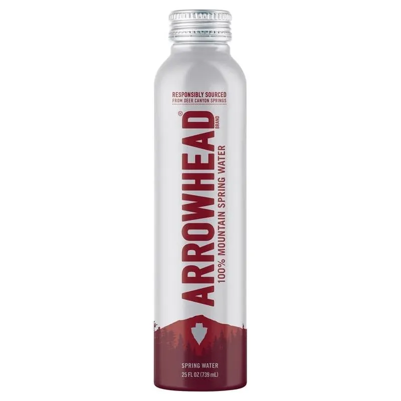 Arrowhead Natural Spring Water – 25 oz Can (single Pack)