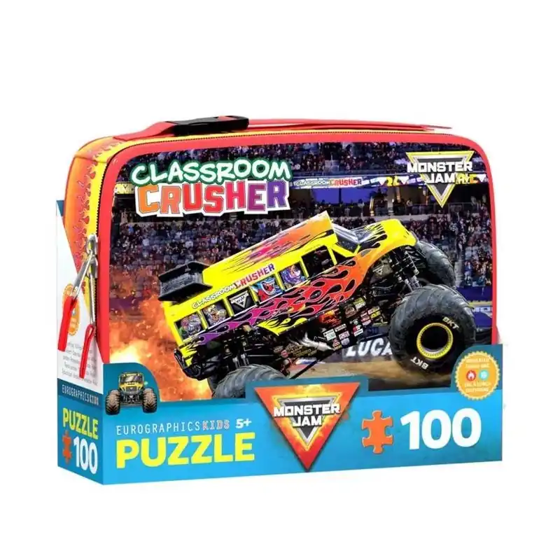 100-piece Classroom Crusher Monster Jam Truck Puzzle – Kids Educational Fun