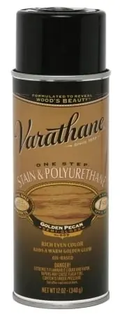 Semi-transparent Semi-gloss Golden Pecan Oil-based One-step Stain/poly 12 Oz