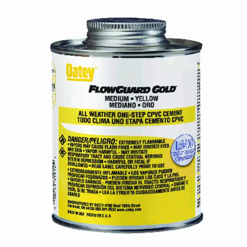 Flowguard Gold 16 Oz. Medium Bodied Yellow All Weather One-step Cpvc Cement