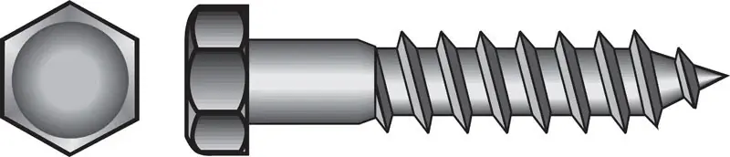 3/8 In. X 6 In. L Hex Stainless Steel Lag Screw 25 Pk