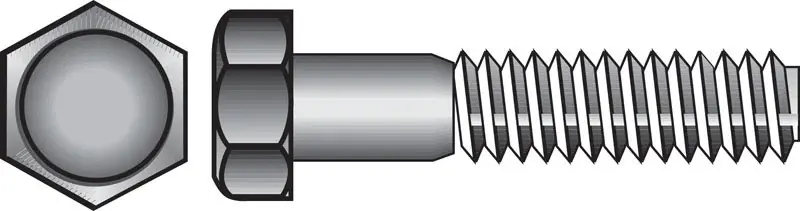 5/16 In. D X 1 In. L Hot Dipped Galvanized Steel Hex Bolt 100 Pk