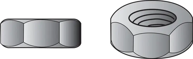 1/4-20 In. Zinc-plated Steel Uss Hex Nut 1 Pk