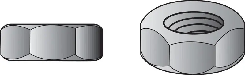1/2-13 In. Zinc-plated Steel Uss Hex Nut 667 Pk