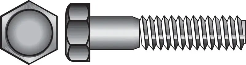 5/8 In. D X 4-1/2 In. L Zinc Plated Steel Hex Bolt 25 Pk